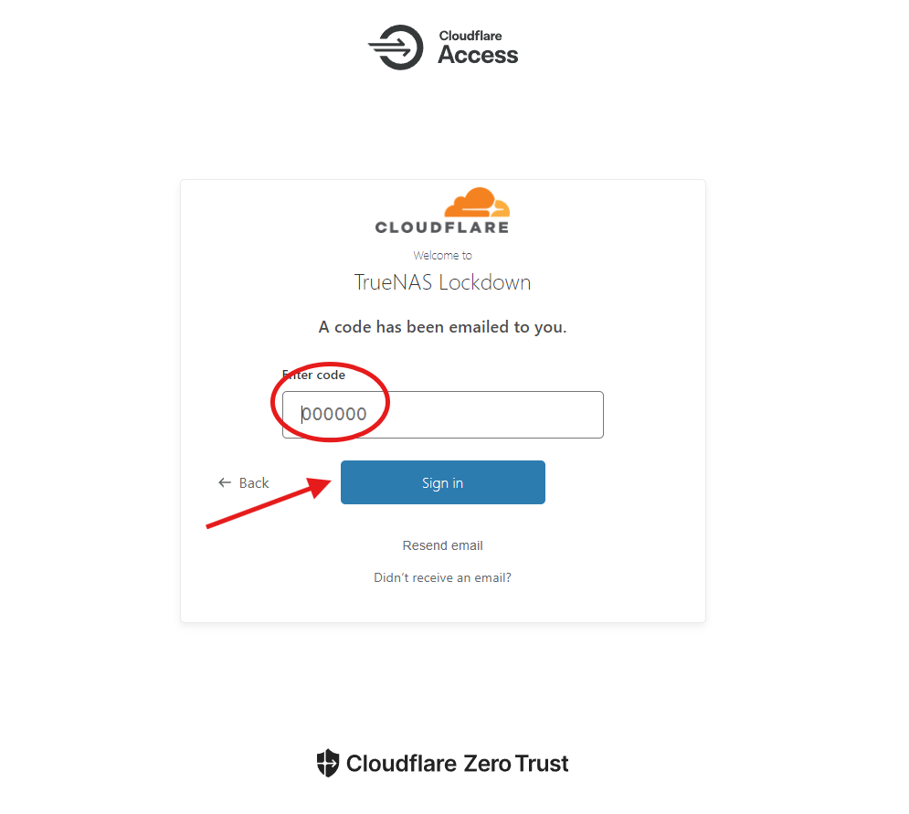 Cloudflare enter code