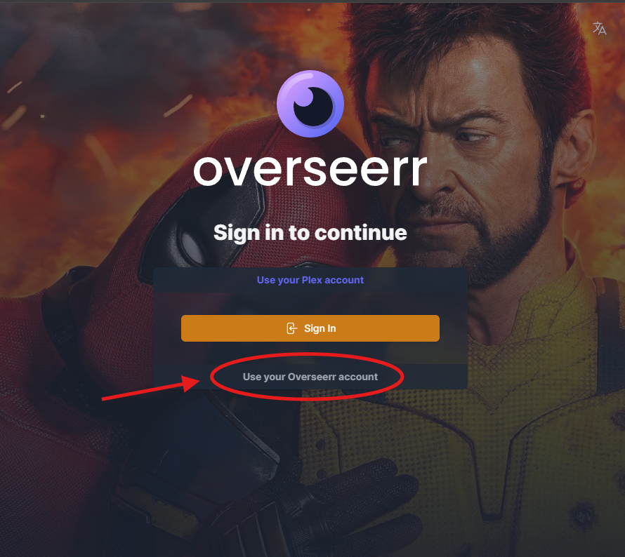 Overseerr Login